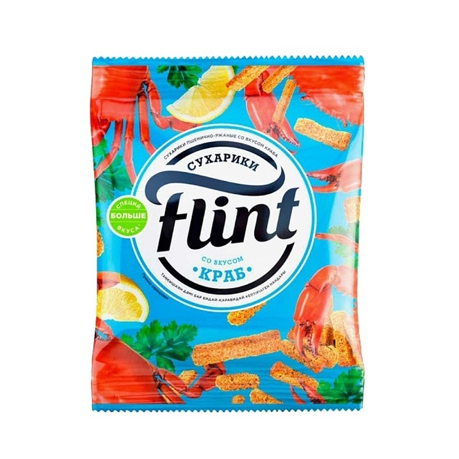 Сухарики Flint краб 100 г.
